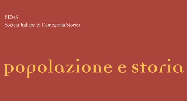New Issue of “Popolazione e Storia” – Vol. 26 (2/2025)